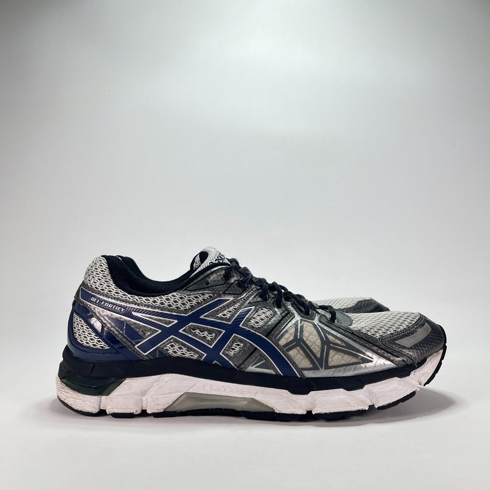 Asics Gel-Fortify Silver Navy Blue Motion Control Running Shoes T521N Mens Sz 12